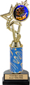 10.5 inch EXCLUSIVE Color Insert Trophy w/ Column on Marble Tone Base