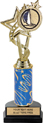 EXCLUSIVE Color Insert Trophy w/ Column on Marble Tone Base