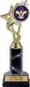 EXCLUSIVE Color Insert Trophy w/ Column on Marble Tone Base