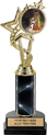 10.5 inch EXCLUSIVE Color Insert Trophy w/ Column on Marble Tone Base