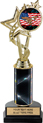 10.5 inch EXCLUSIVE Color Insert Trophy w/ Column on Marble Tone Base