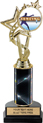 10.5 inch EXCLUSIVE Color Insert Trophy w/ Column on Marble Tone Base