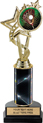 10.5 inch EXCLUSIVE Color Insert Trophy w/ Column on Marble Tone Base