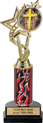 10.5 inch EXCLUSIVE Color Insert Trophy w/ Column on Marble Tone Base