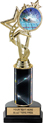 10.5 inch EXCLUSIVE Color Insert Trophy w/ Column on Marble Tone Base