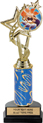 10.5 inch EXCLUSIVE Color Insert Trophy w/ Column on Marble Tone Base