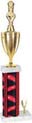 18 inch Square/Oval Column Trophy w/ Trim