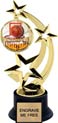 8.5 inch Three-Star Spinning Insert Trophy on Synthetic black base