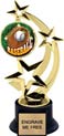8.5 inch Three-Star Spinning Insert Trophy on Synthetic black base