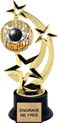 8.5 inch Three-Star Spinning Insert Trophy on Synthetic black base