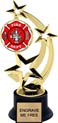 8.5 inch Three-Star Spinning Insert Trophy on Synthetic black base