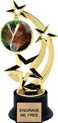 8.5 inch Three-Star Spinning Insert Trophy on Synthetic black base