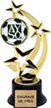 8.5 inch Three-Star Spinning Insert Trophy on Synthetic black base