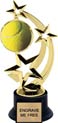 8.5 inch Three-Star Spinning Insert Trophy on Synthetic black base