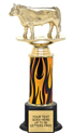 Trophy: Interchangeable column on weighted black base