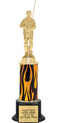 Trophy: Interchangeable column on weighted black base