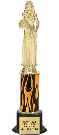 Trophy: Interchangeable column on weighted black base