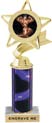 Star & Pennant Color Insert Trophy w/ Column