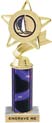 Star & Pennant Color Insert Trophy w/ Column