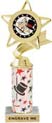 Star & Pennant Color Insert Trophy w/ Column