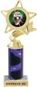 Star & Pennant Color Insert Trophy w/ Column
