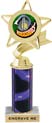 Star & Pennant Color Insert Trophy w/ Column
