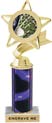 Star & Pennant Color Insert Trophy w/ Column