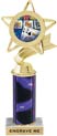 Star & Pennant Color Insert Trophy w/ Column