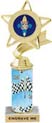 Star & Pennant Color Insert Trophy w/ Column