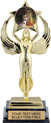 11 inch Insert Award XL Bright Gold Tone Figure