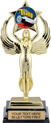 11 inch Insert Award XL Bright Gold Tone Figure