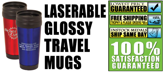 Laserable Glossy Travel Mugs