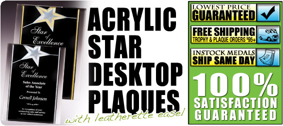 Acrylic Star Desktop Plaques