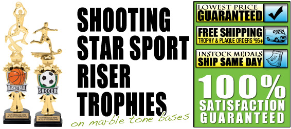 14 inch Shooting Star Sport Riser Trophies