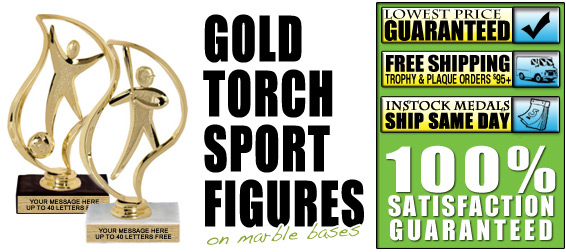 Torch Figures on Marble Bases
