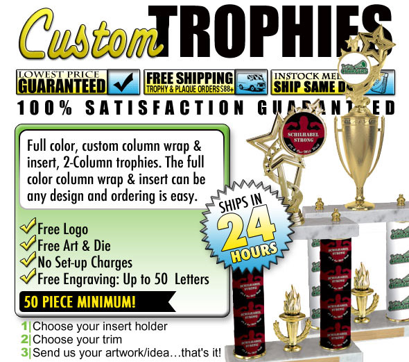 Custom Two-Column & Insert Trophies