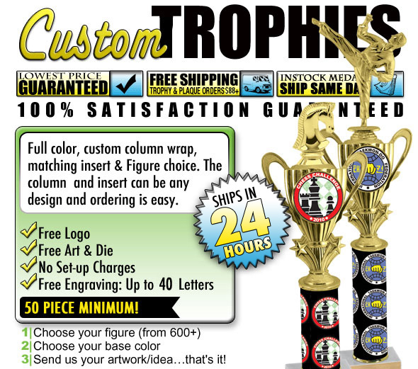 Custom Column & Insert 1/2 Cup Riser Trophies