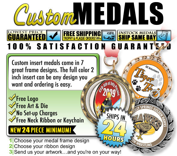 Custom Insert Medals