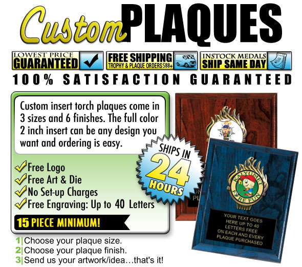 Custom Metal Torch Insert Plaques