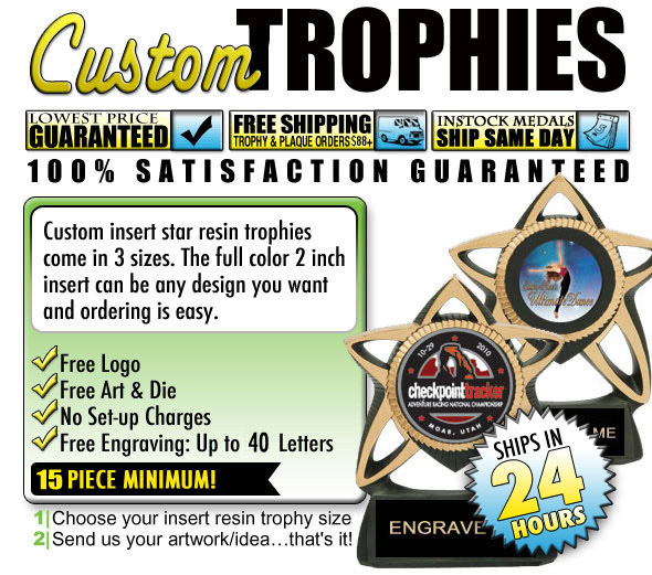 Custom Resin Star Insert Trophies