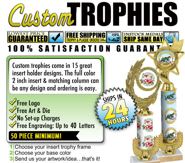 Custom Column & Insert Wreath Riser Trophies
