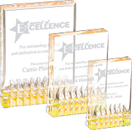 Reflective Base Acrylic Awards (Gold)