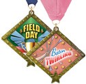 Diamond-Shaped Insert Medals