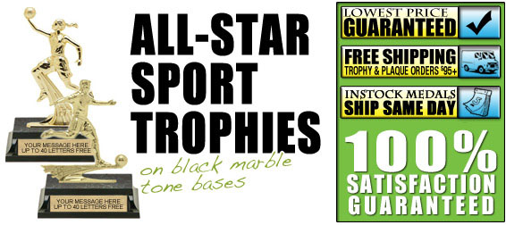 6 inch All-Star Sport Figures on Marble Tone Bases