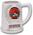 5 inch White Ceramic Insert Award Mug
