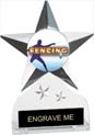 Krystal Clear Acrylic Star Ice Award w/ Insert