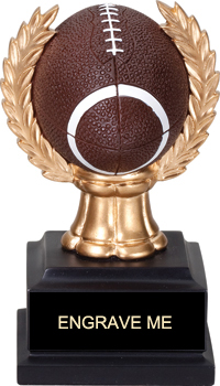Football 3D Wreath Sport Ball Resin Trophy [6 inch]