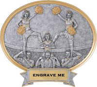 Cheer (Co-Ed) Sport Legend Ovals [8 x 8.5 inch] large