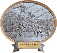 Basketball Sport Legend Ovals - Female [8 x 8.5 inch] large