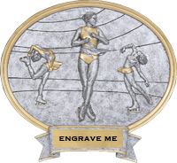 Ice Skating Sport Legend Ovals - Female [8 x 8.5 inch] large